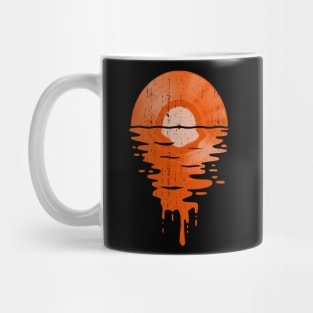 Cool Music Vinyl Record Vintage Retro Orange Mug